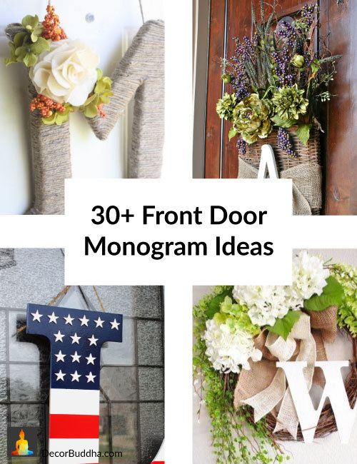 30+ Beautiful Front Door Monogram Decorating Ideas
