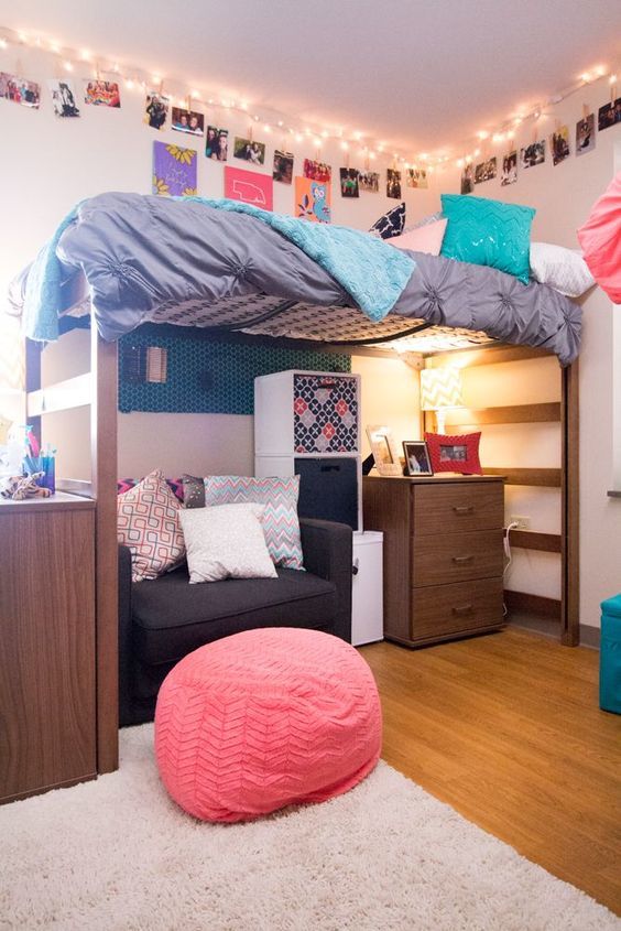 simple student dorm room