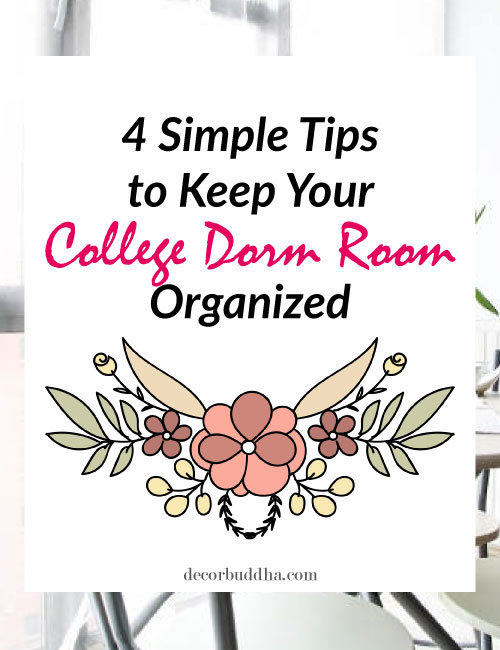 Useful tips on how to keep your college dorm room organized. Small room organization tips.